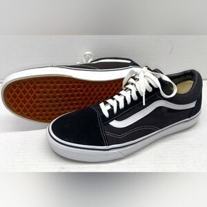 Vans Old Skool  Mens Skate Shoes Size 10.5 Black Suede Canvas